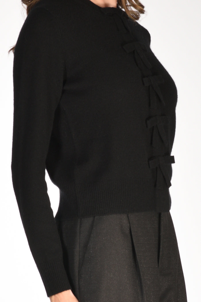 Allude Maglia Cardigan Nero Donna - 3