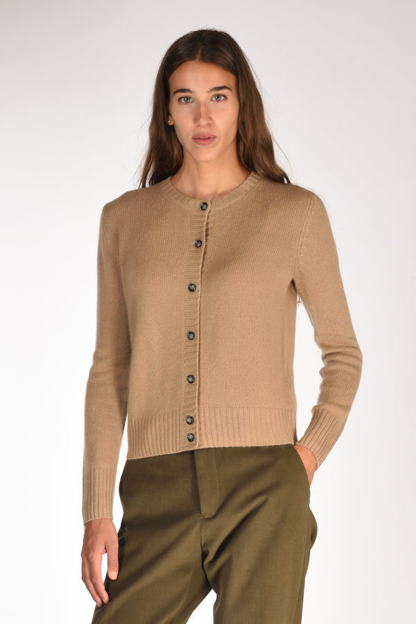 Allude Maglia Cardigan Beige Scuro Donna