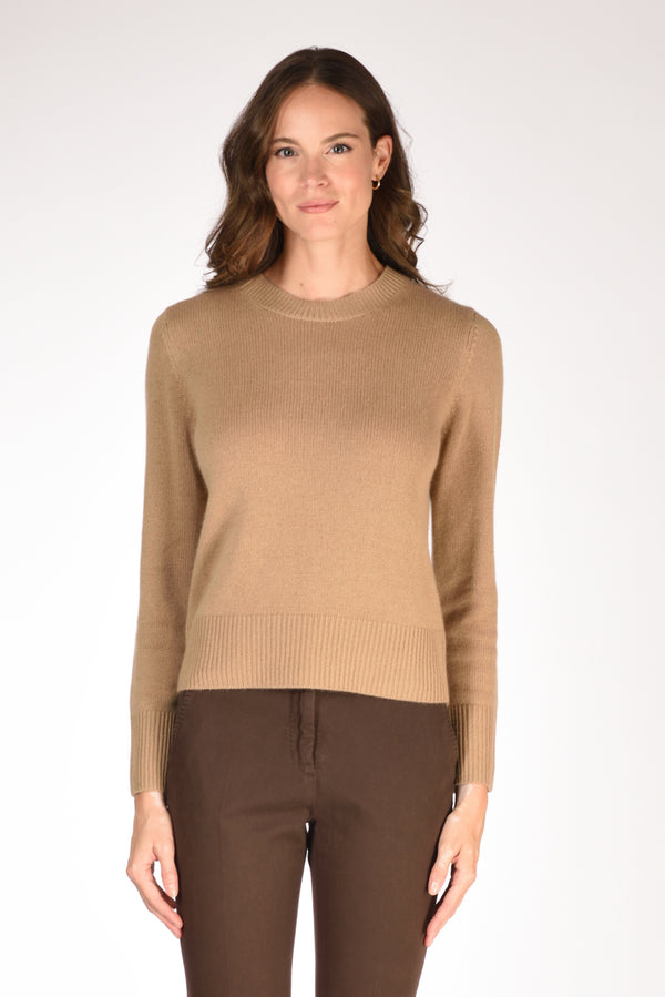 Allude Maglia Girocollo Beige Scuro Donna-2