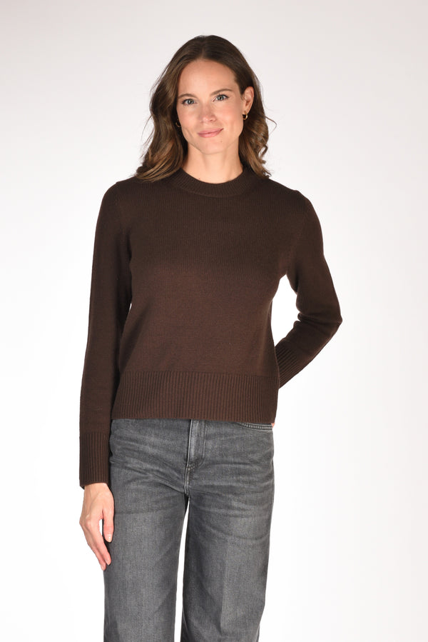 Allude Maglia Girocollo Marrone Donna