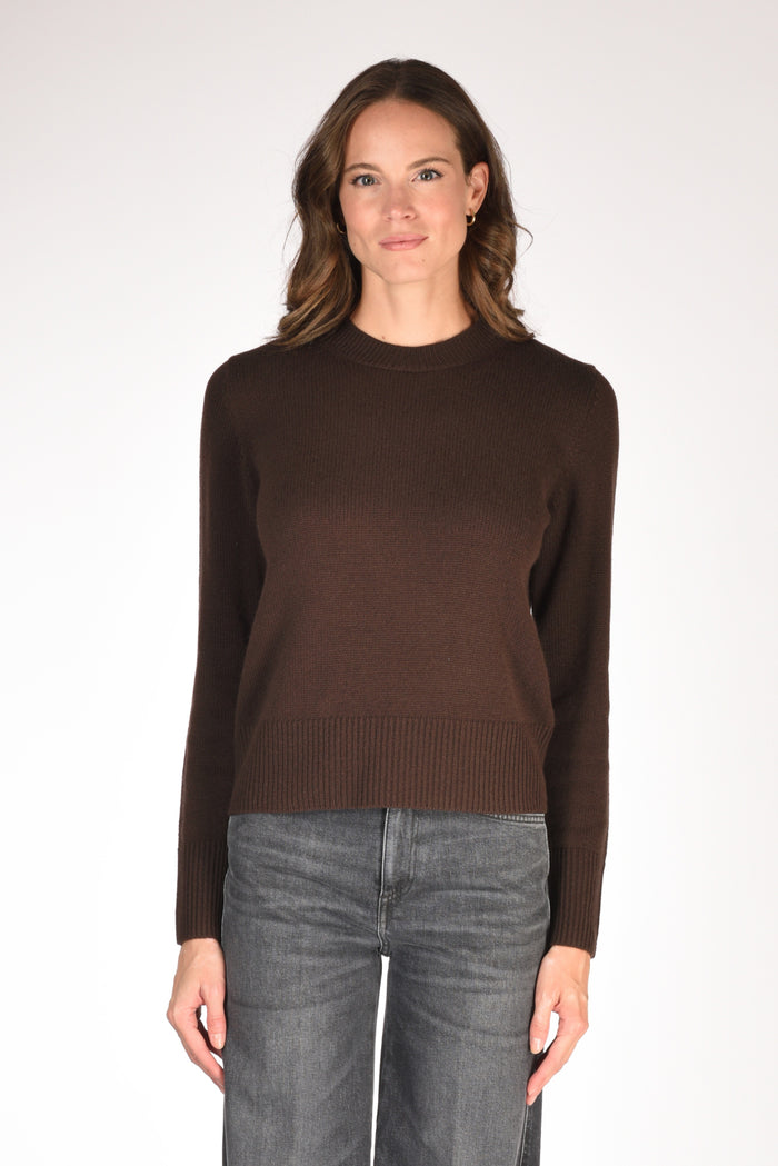 Allude Maglia Girocollo Marrone Donna - 2
