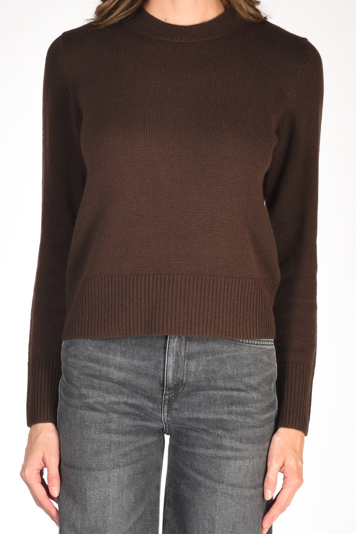 Allude Maglia Girocollo Marrone Donna - 3
