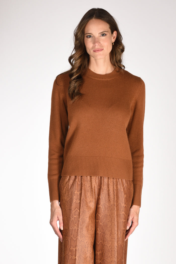Allude Maglia Girocollo Marrone Chiaro Donna - 2