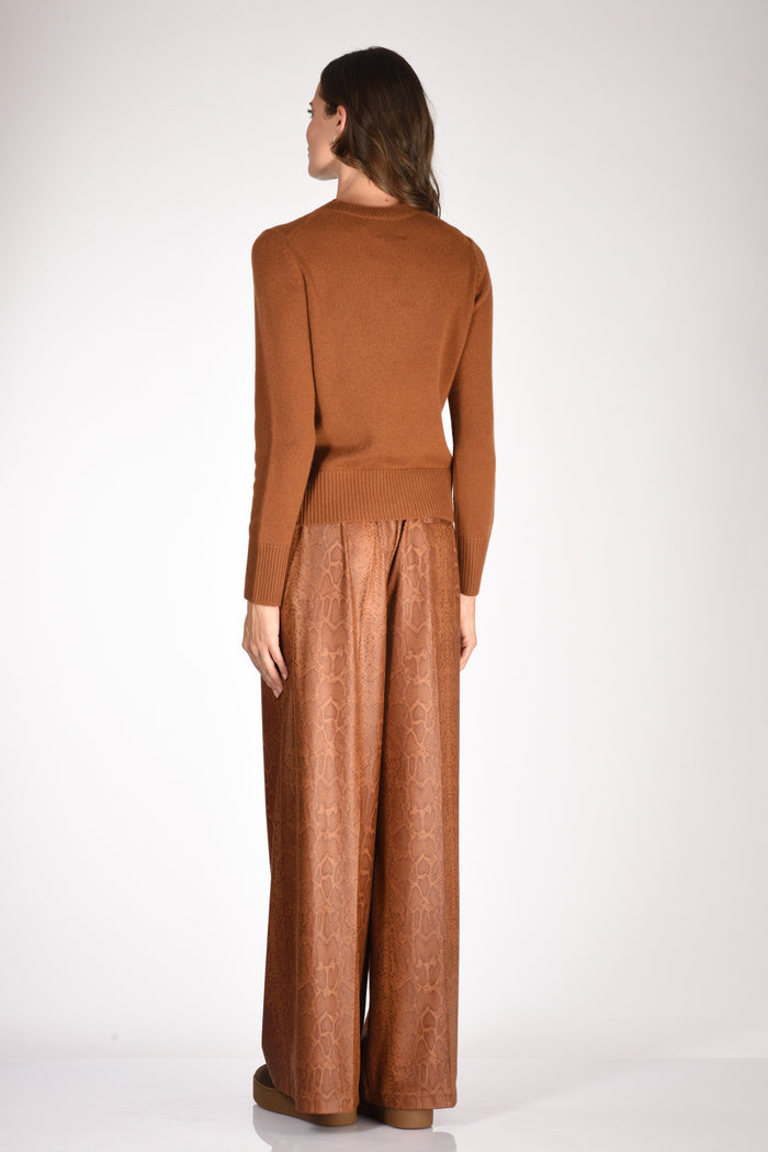 Allude Maglia Girocollo Marrone Chiaro Donna - 5