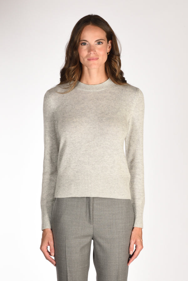 Allude Maglia Girocollo Grigio Chiaro Donna-2