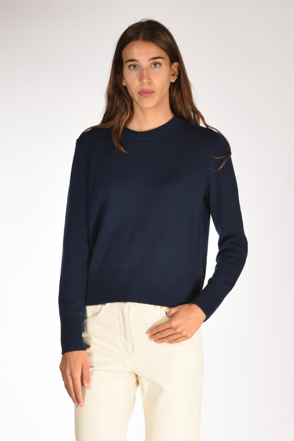 Allude Maglia Girocollo Blu Donna
