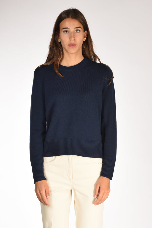 Allude Maglia Girocollo Blu Donna-2