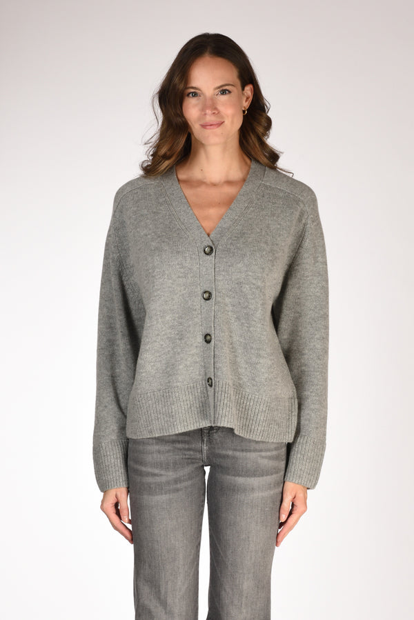 Allude Maglia Cardigan Grigio Donna-2