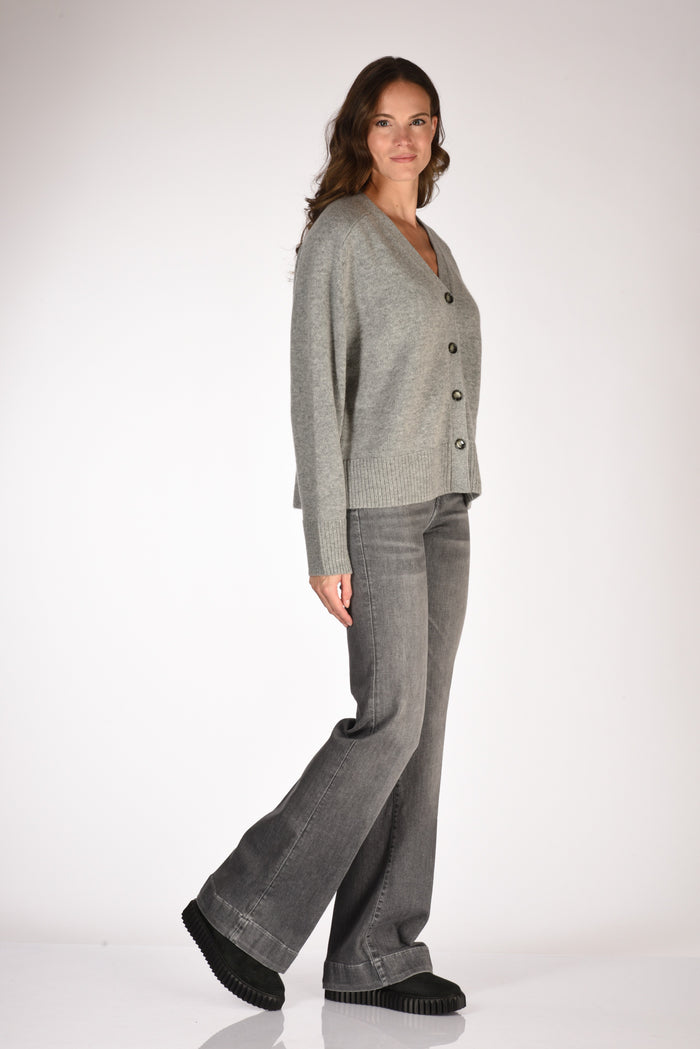 Allude Maglia Cardigan Grigio Donna - 4