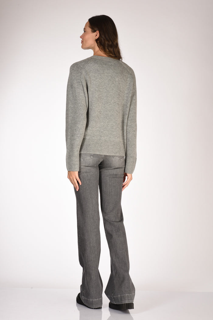 Allude Maglia Cardigan Grigio Donna - 5