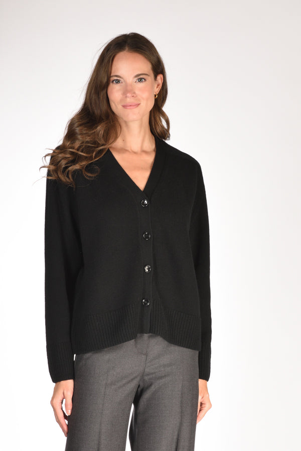 Allude Maglia Cardigan Nero Donna