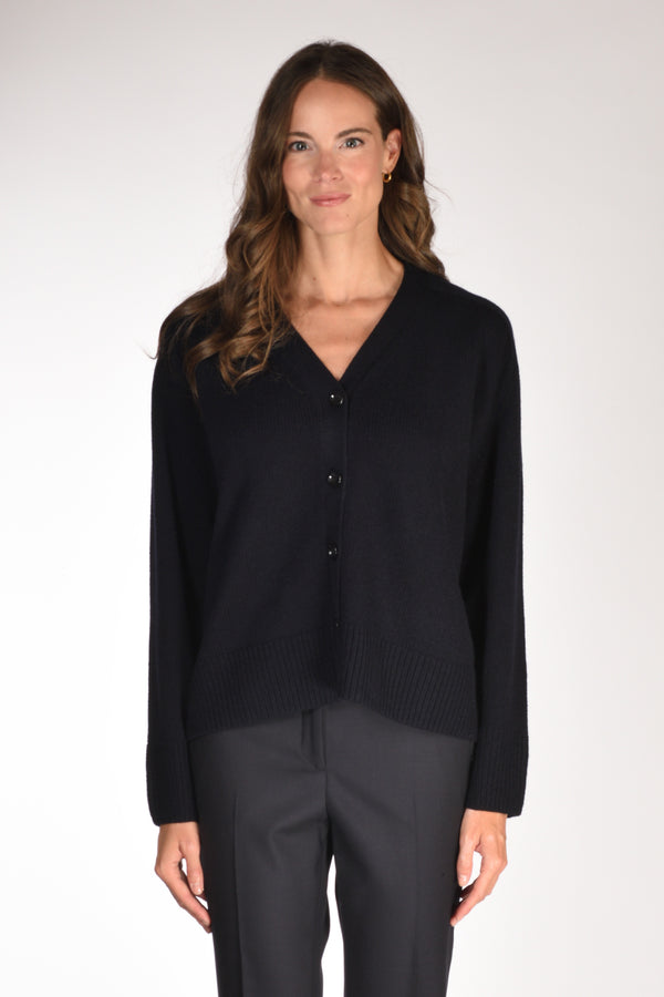 Allude Maglia Cardigan Blu Donna-2