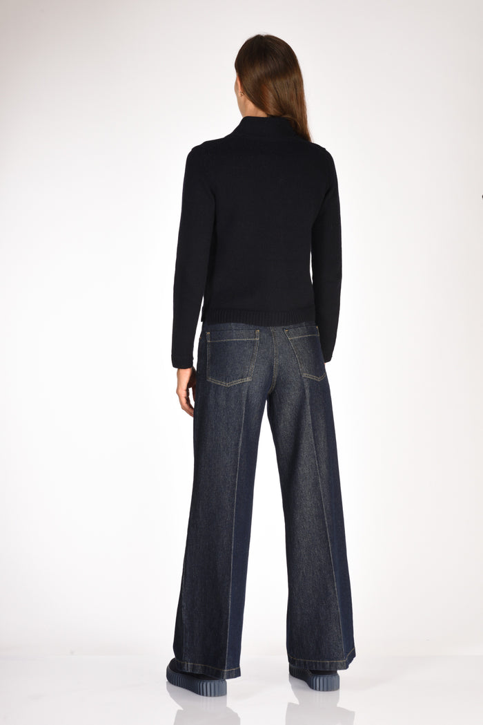 Allude Maglia Cardigan Blu Donna - 5