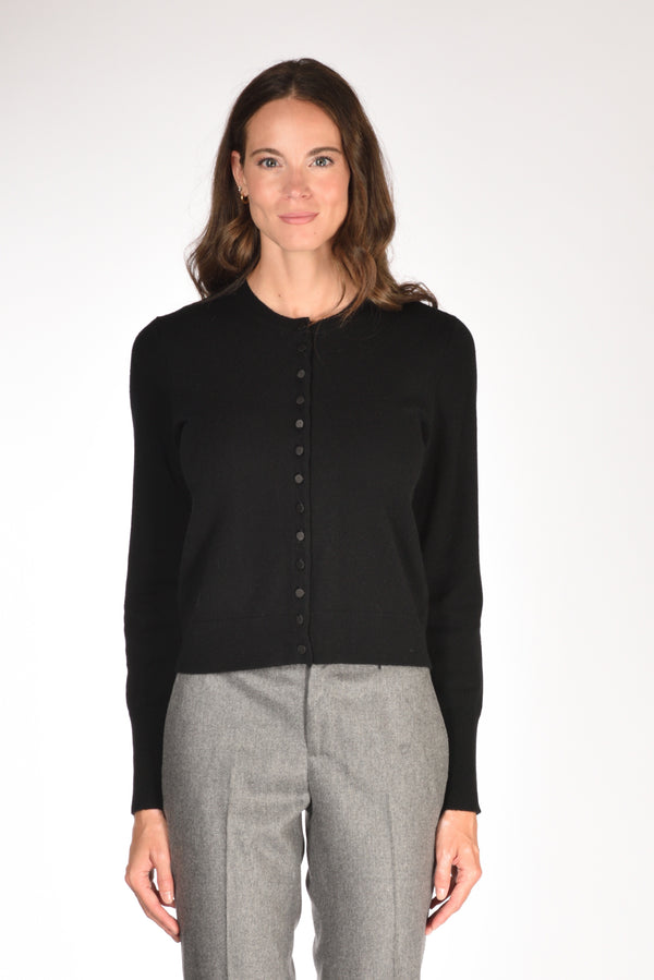 Allude Maglia Cardigan Nero Donna-2
