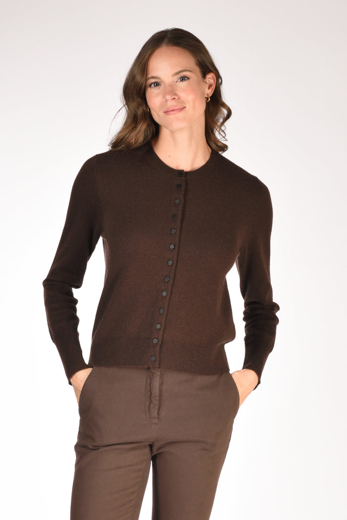Allude Maglia Cardigan Marrone Donna - 1