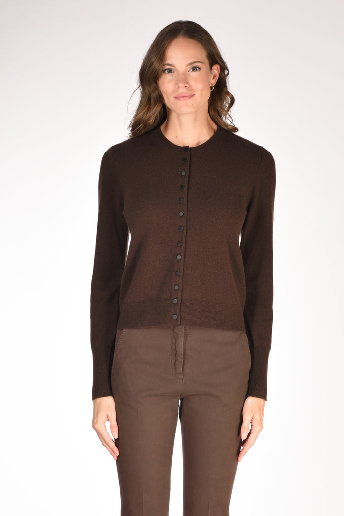 Allude Maglia Cardigan Marrone Donna - 2