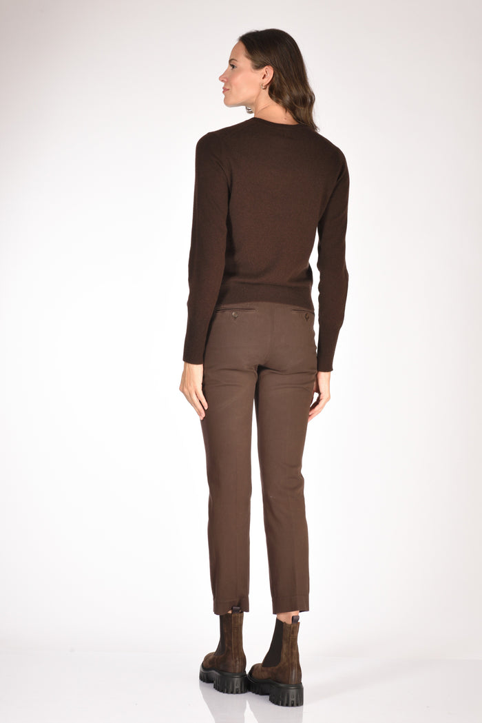 Allude Maglia Cardigan Marrone Donna - 5