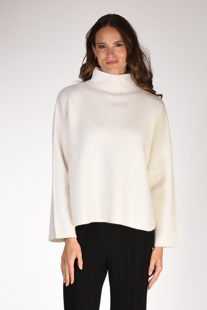 Allude Maglia Bianco Naturale Donna - 1