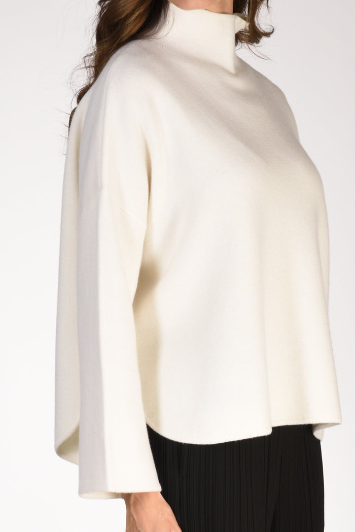 Allude Maglia Bianco Naturale Donna - 4