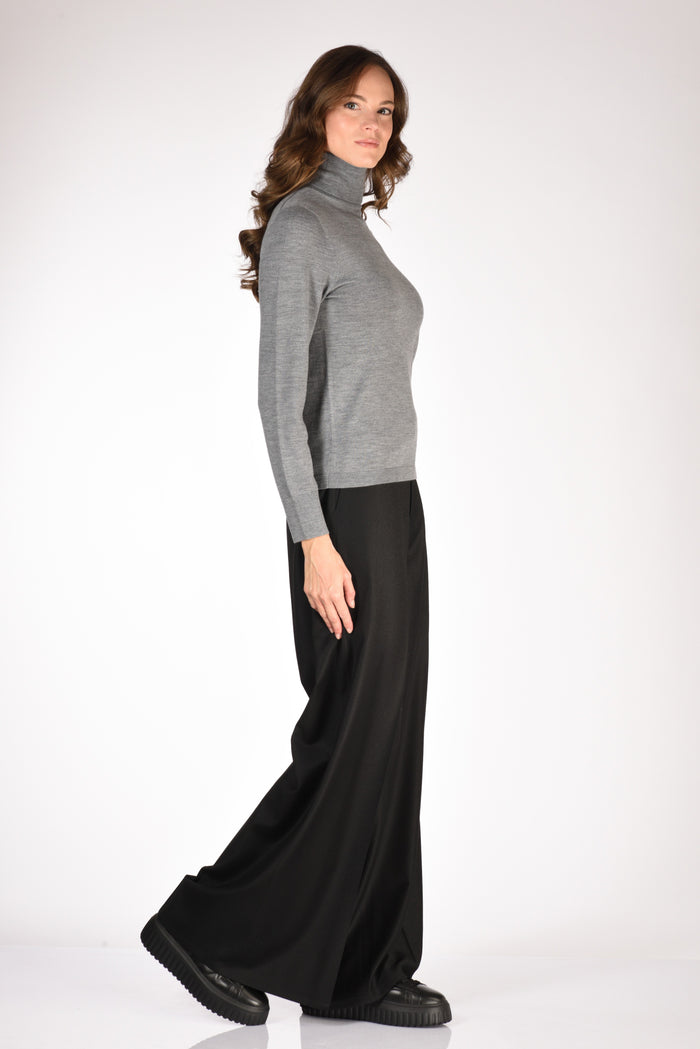 Allude Maglia Collo Alto Grigio Donna - 4