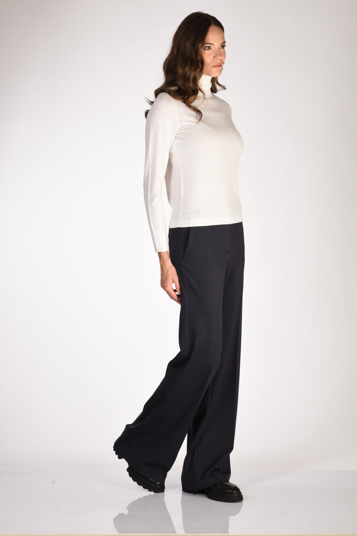 Allude Maglia Collo Alto Bianco Naturale Donna - 4