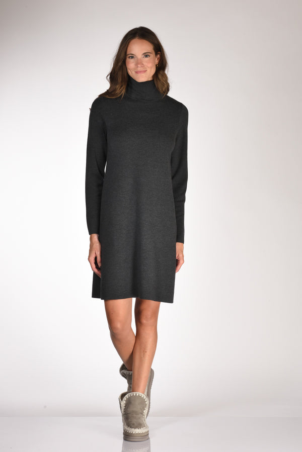 Allude Abito In Maglia Grigio Scuro Donna