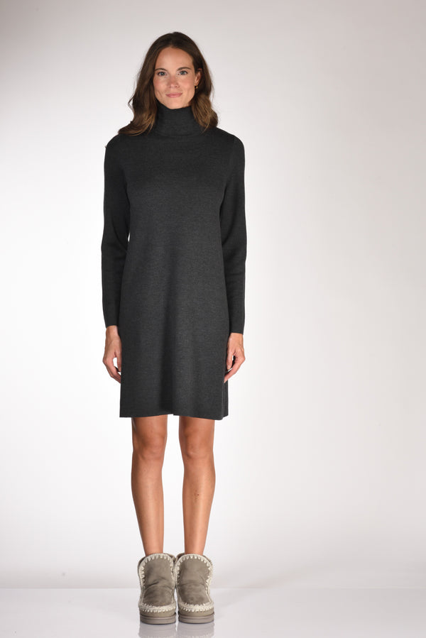 Allude Abito In Maglia Grigio Scuro Donna-2