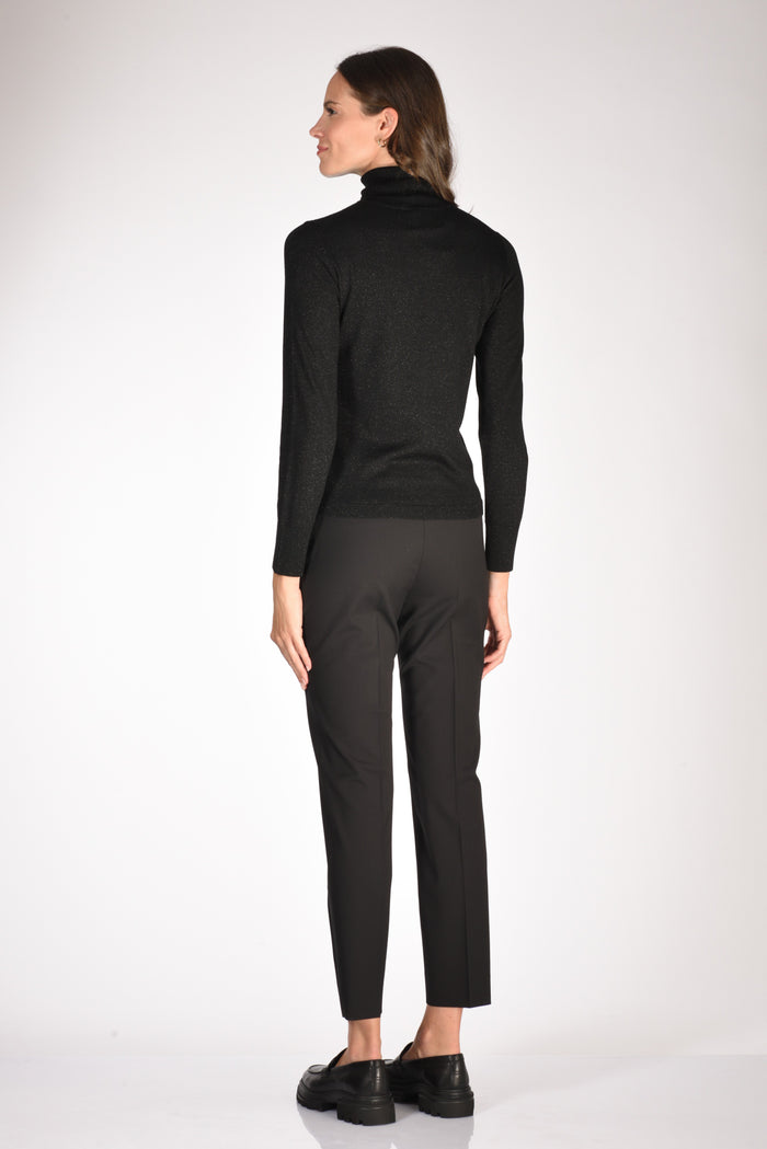 Allude Maglia Collo Alto Nero Donna - 5