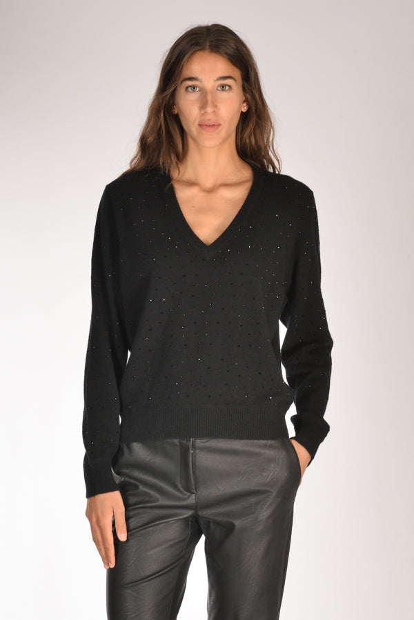 Allude Maglia V Nero Donna
