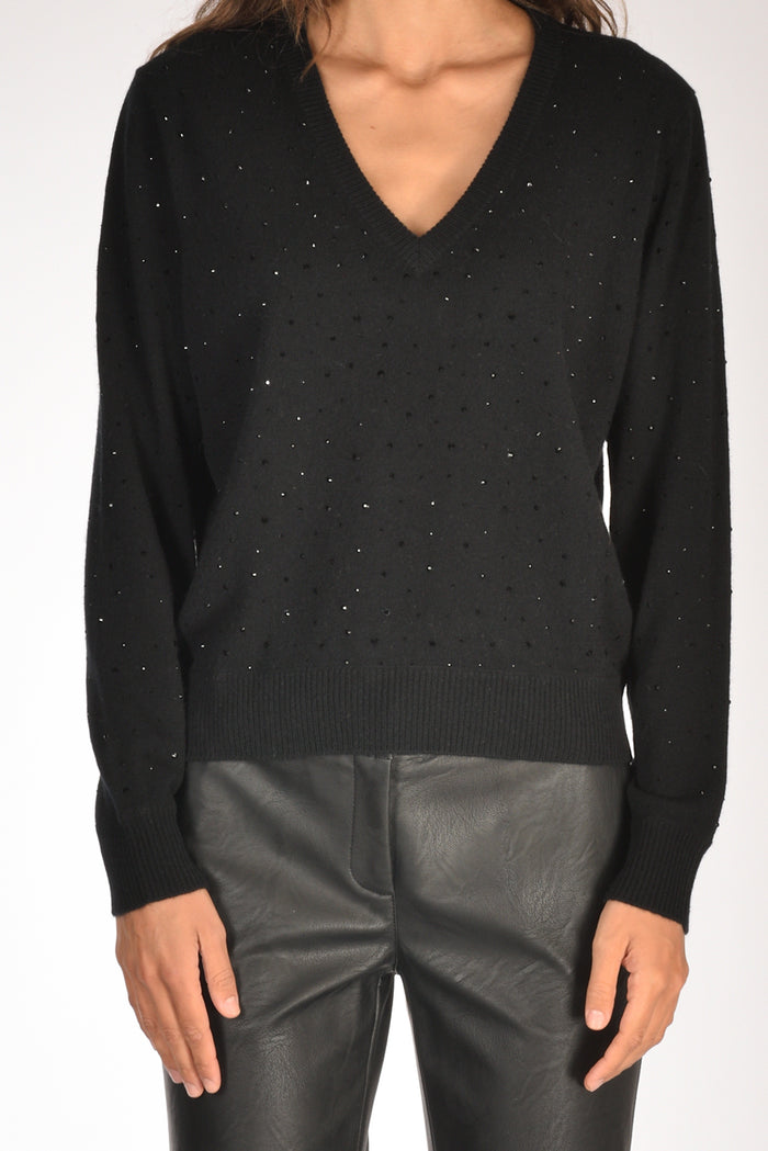 Allude Maglia V Nero Donna - 3