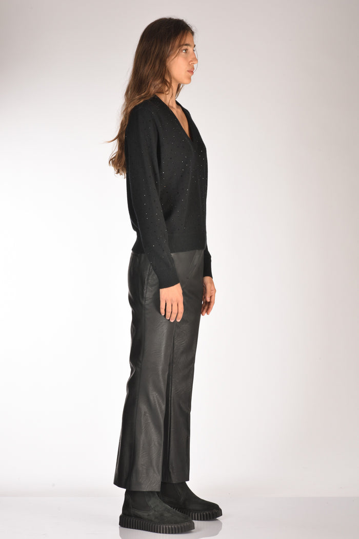 Allude Maglia V Nero Donna - 4