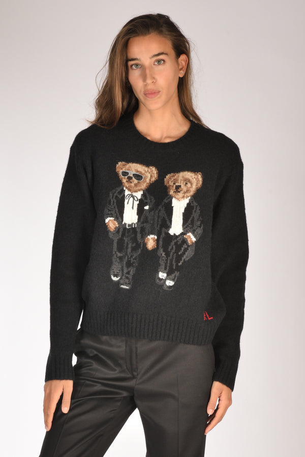 Polo Ralph Lauren Maglia Orsetto Nero Donna