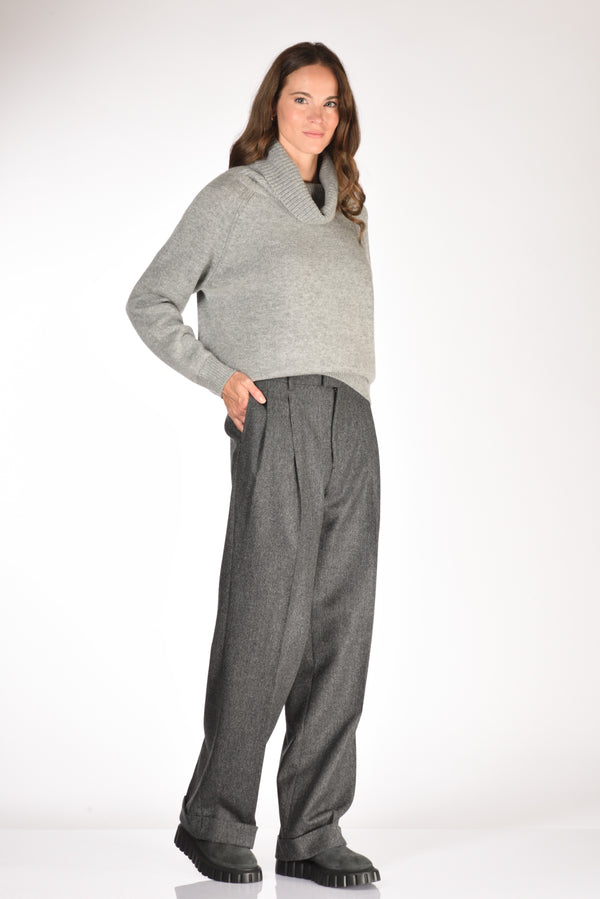 Berwich Pantalone Simona Grigio Donna-2