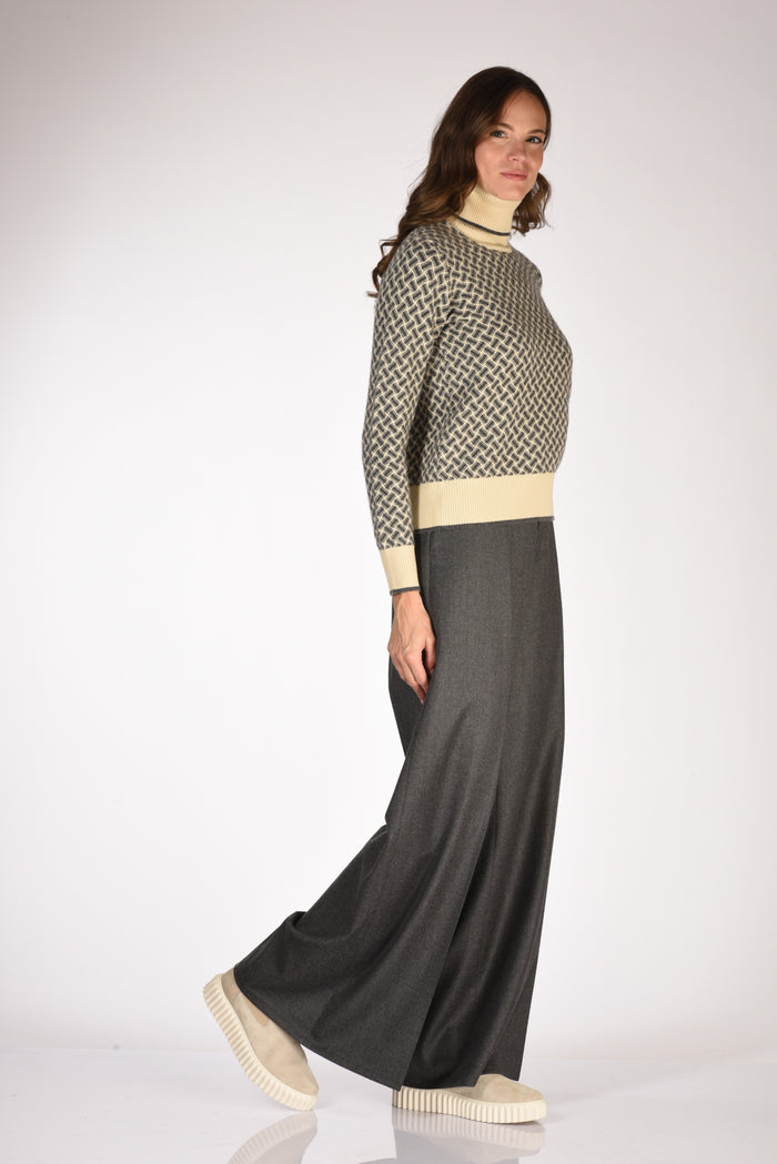Berwich Pantalone Nina Grigio Donna - 2