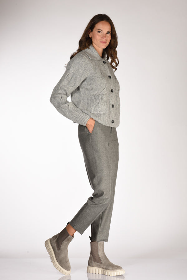 Berwich Pantalone Brigitta Grigio Donna-2
