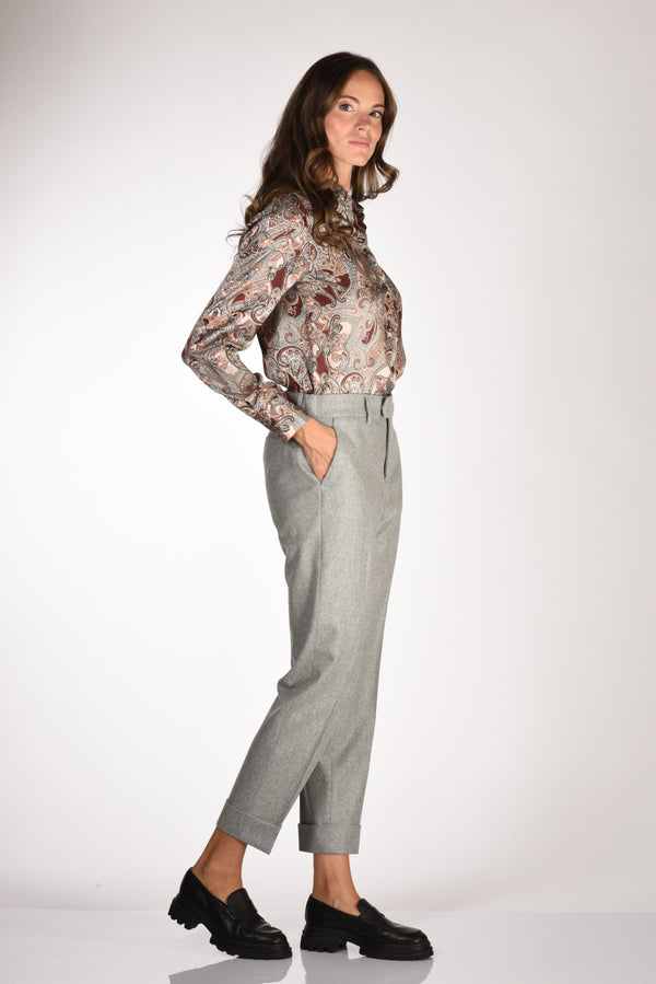 Berwich Pantalone Alice Grigio Melange Donna-2