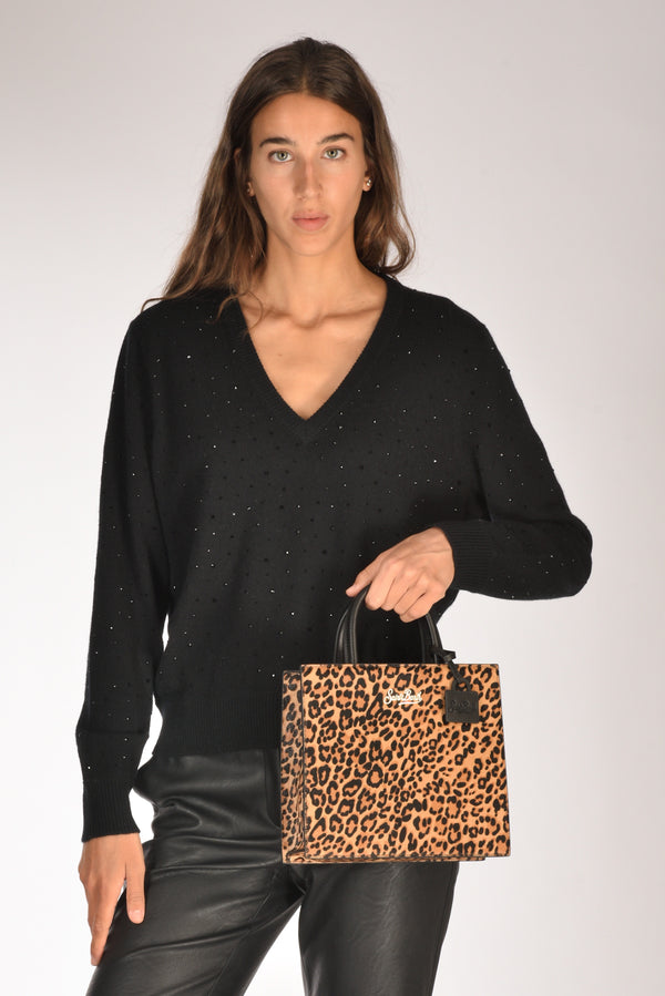 Mc2 Saint Barth Borsa Midi Beige/nero Donna-2