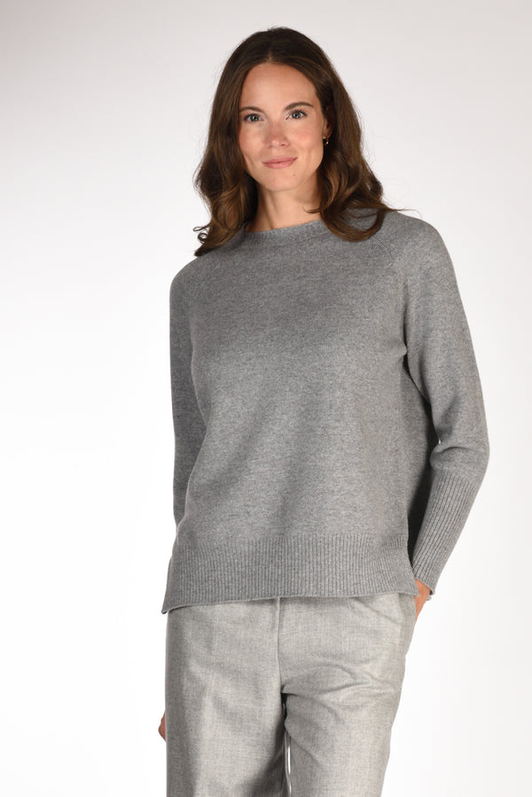 Base Milano Maglia Girocollo Grigio Donna