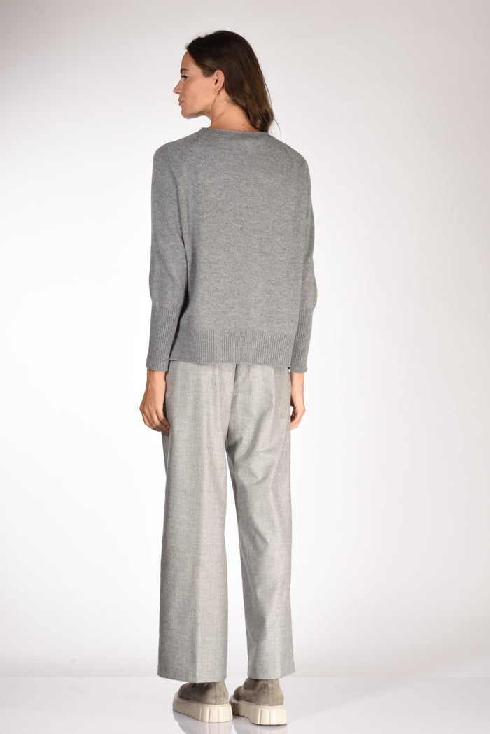Base Milano Maglia Girocollo Grigio Donna - 5