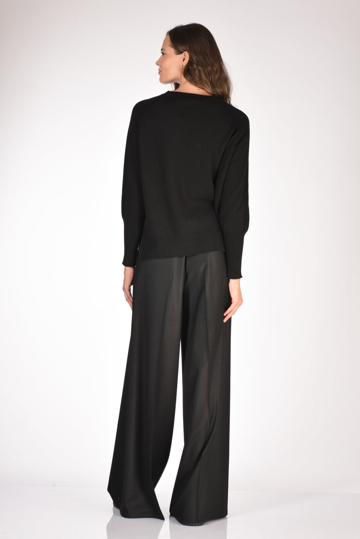 Base Milano Maglia Girocollo Nero Donna - 5