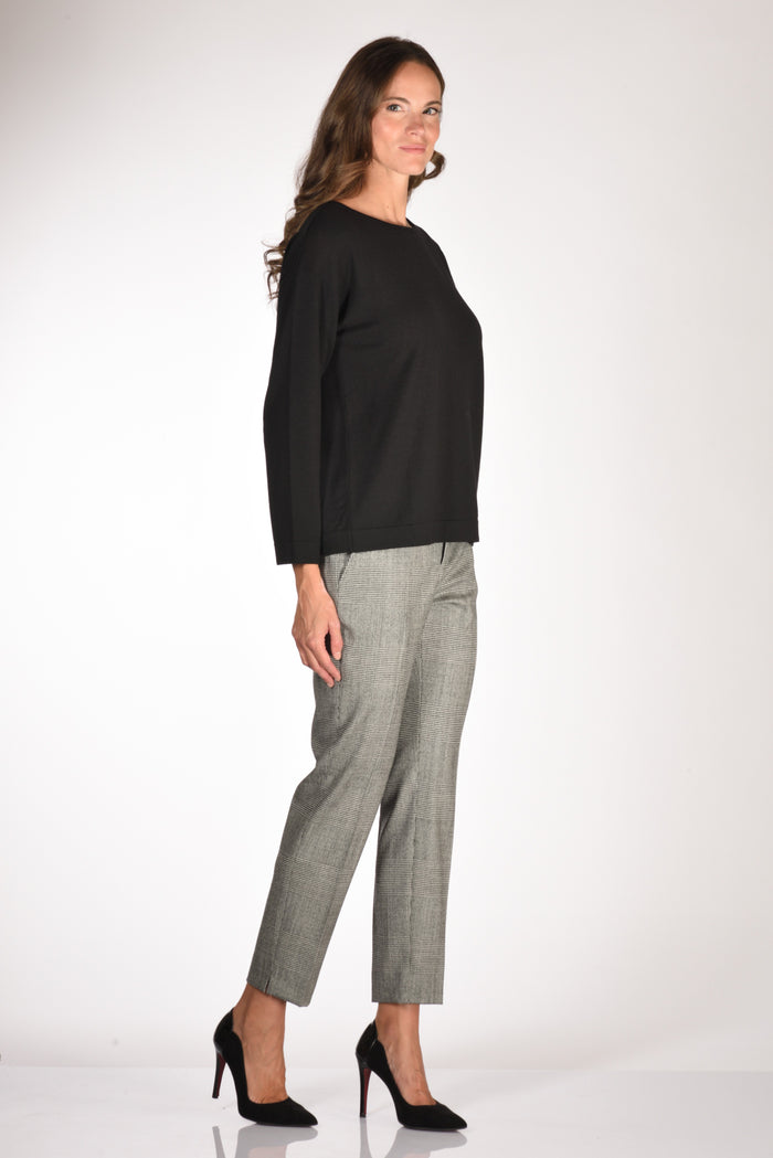 Base Milano Maglia Girocollo Nero Donna - 4
