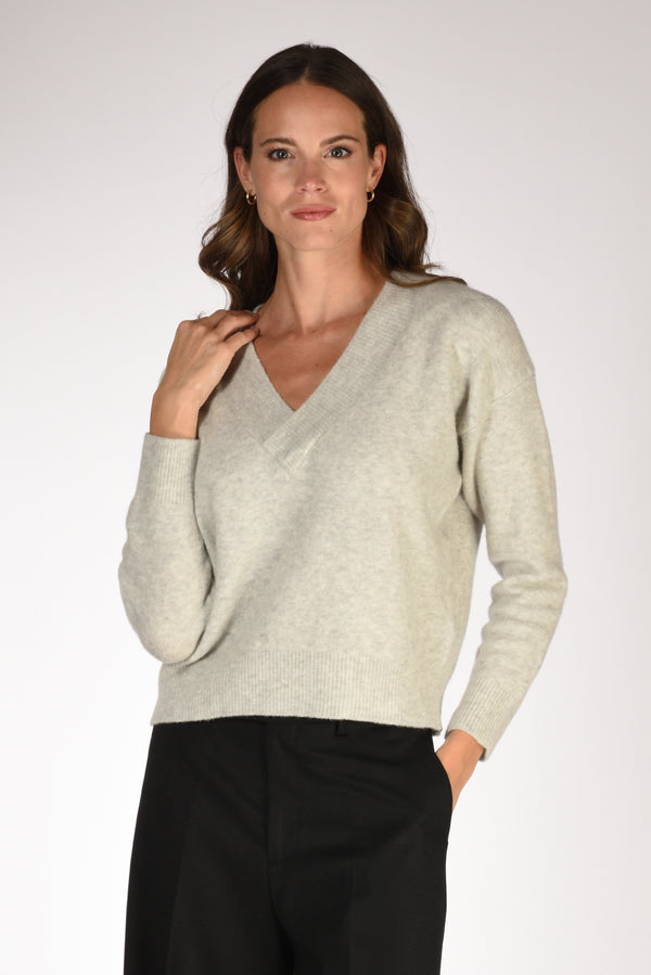 Anne Claire Maglia V Grigio Donna
