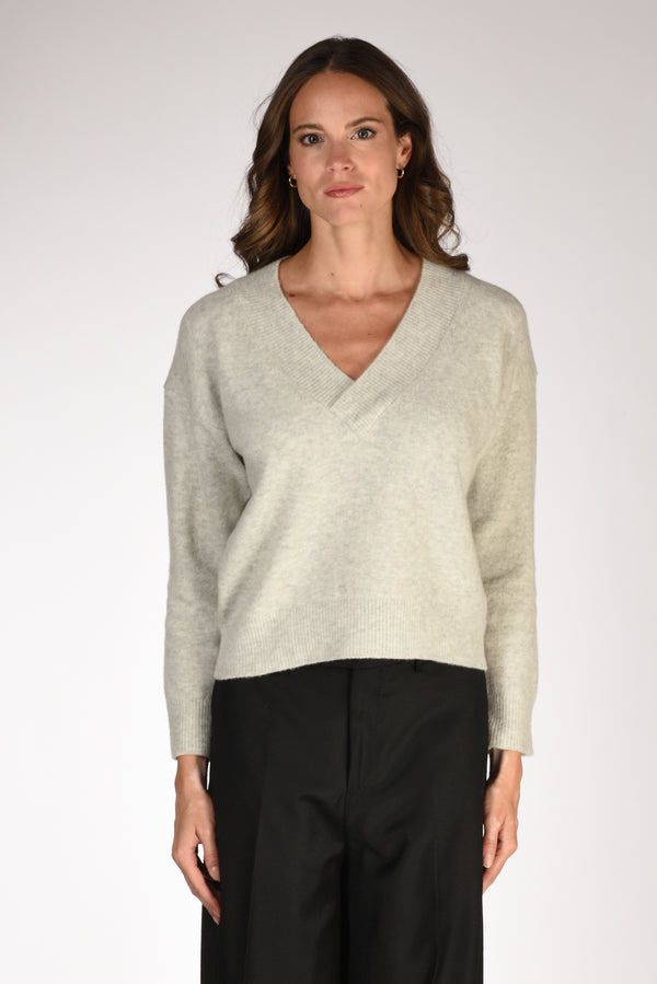 Anne Claire Maglia V Grigio Donna-2