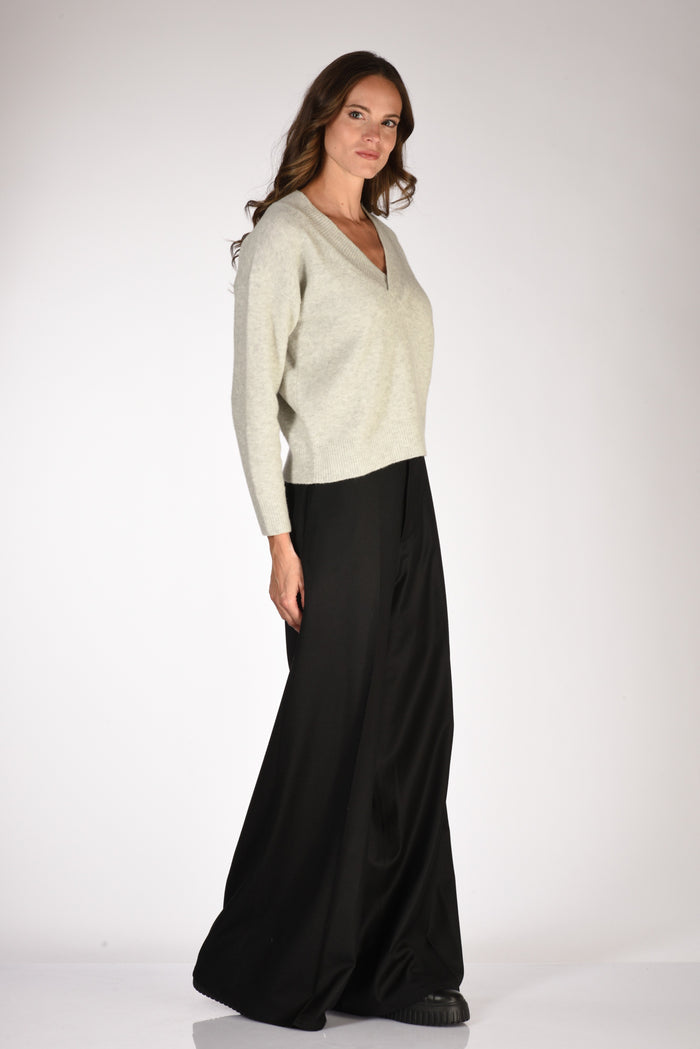 Anne Claire Maglia V Grigio Donna - 4