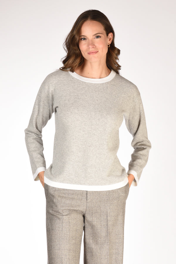 Anne Claire Maglia Girocollo Grigio Donna