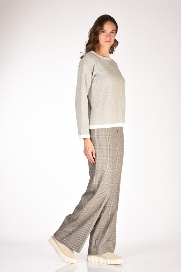 Anne Claire Maglia Girocollo Grigio Donna - 4