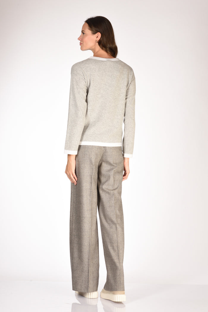 Anne Claire Maglia Girocollo Grigio Donna - 5