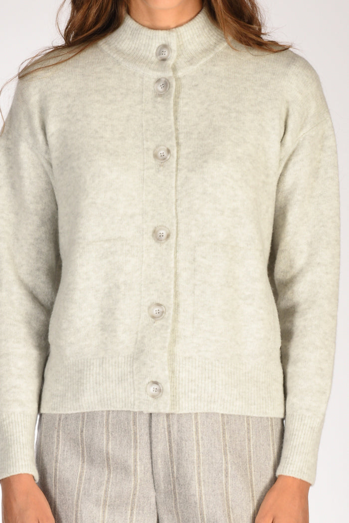 Anne Claire Maglia Cardigan Grigio Donna - 3