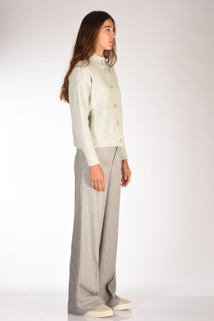 Anne Claire Maglia Cardigan Grigio Donna - 4