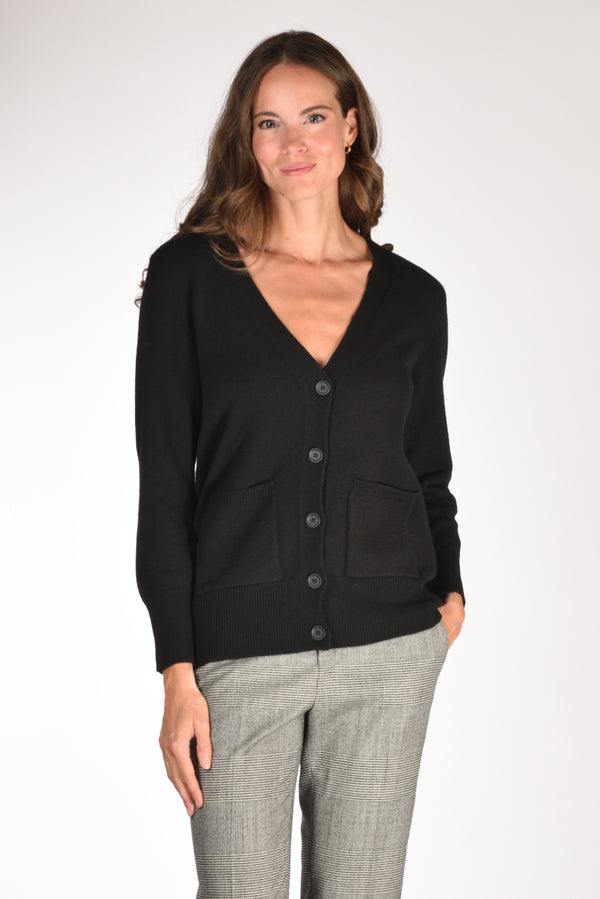 Anne Claire Maglia Cardigan Nero Donna